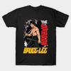 Men Black Print T-shirt Bruce Lee ,Cartoon Version - Dec13-A No-Cut Transfer Paper Print Cotton Tshirt
