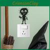 Black Halloween Features Cartoon Switch Sticker Pvc Wall Decor For Living Room