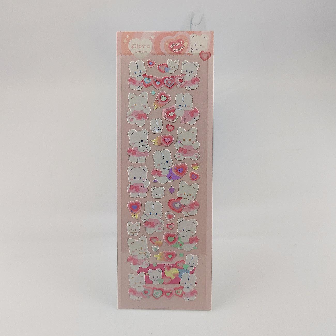 Korean Cartoon Diary Guka Stickers: Cute Anime Character Laser Stickers