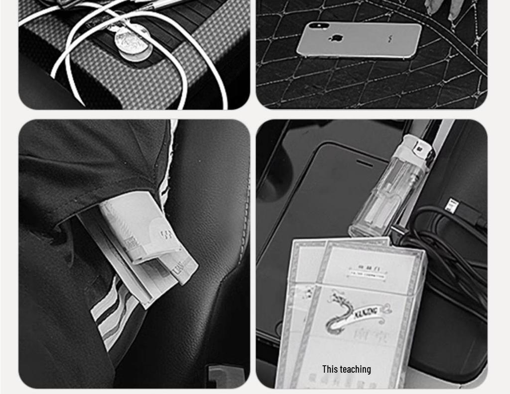 Car Seat Back Organizer with Tray & Tissue Box