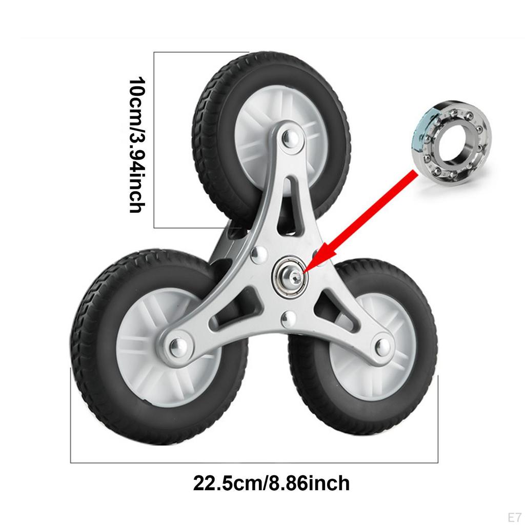 2x Treppensteigräder Einkaufswagenrollen Leichtgängig Leicht zu transportieren