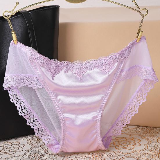 Dámské kalhotky Trendy Sexy Perspektiva Tenké Pohodlné Uvnitř Nošení Nylonová Krajka Šití Dámské Kalhotky Doplňky na spaní