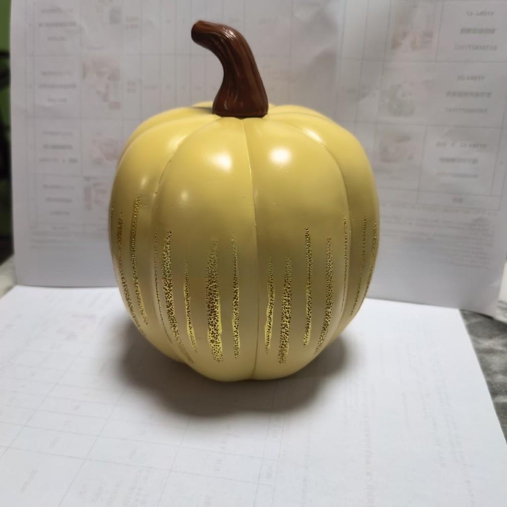 Halloween Led Light Starry Night Pumpkin Resin Decor With Creative Design For Party And Home Atmosphere