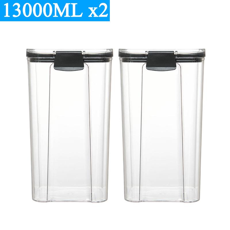 460-1800ML 2-4PCS PET Plastic Food Containers Set Transparent Stackable Dry Large Food Storage Box Bottle Kitchen Noodles Sealed