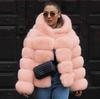 2024 Thickened Plush Coat with Hood - Long Sleeve Faux Rabbit Fur