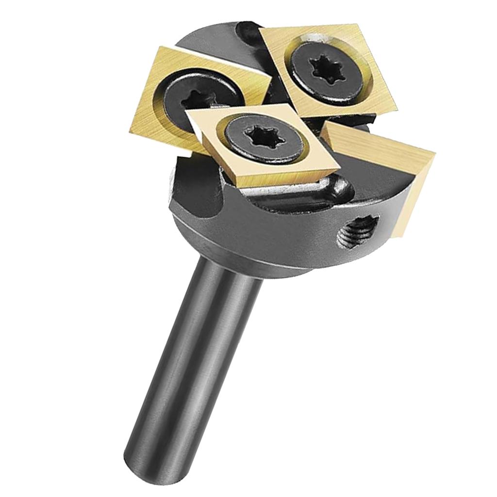 Frez do wyrównywania płyt 1/4 cala trzpień 1 cal średnica cięcia powłoka ATS 2+2 ostrza wkładki węglikowe CNC frezowanie powierzchni stołu roboczego