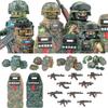 City Army Figures Building Blocks Russia Army Soldiers Weapons Special Combat Uniform Shield Combat Vests Shields Brick Toys