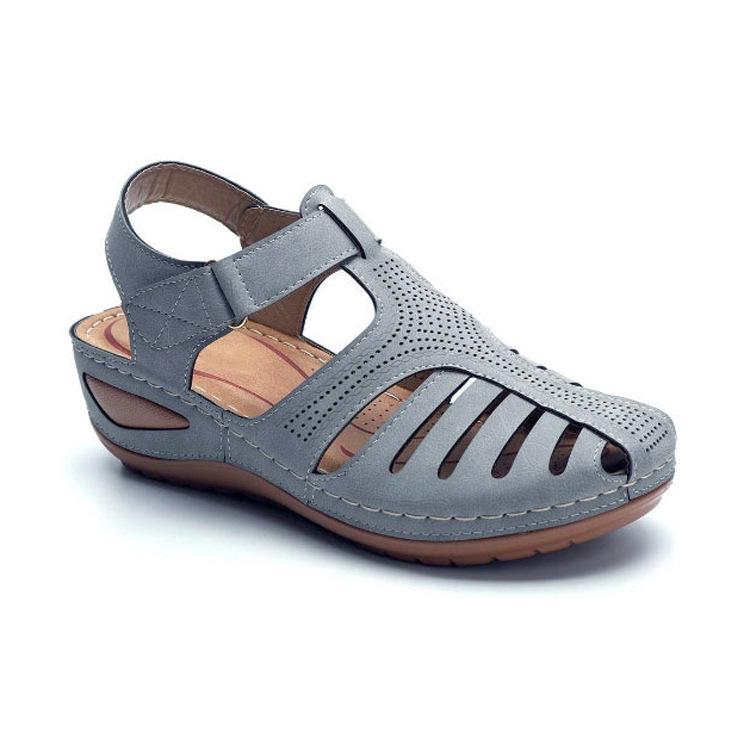 2025 Sandale cu Pană cu Vârf Rotund Mărimi Mari pentru Femei - Antiderapante, Design Decupat