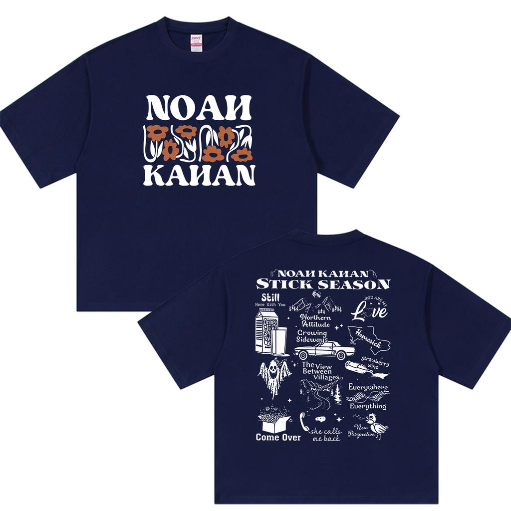 Noah Kahan Stick Season Tour 2026 Print T Shirt Unisex Women Casual Fashion Oversized Cotton Tshirt Vintage Harajuku Clothing Tees