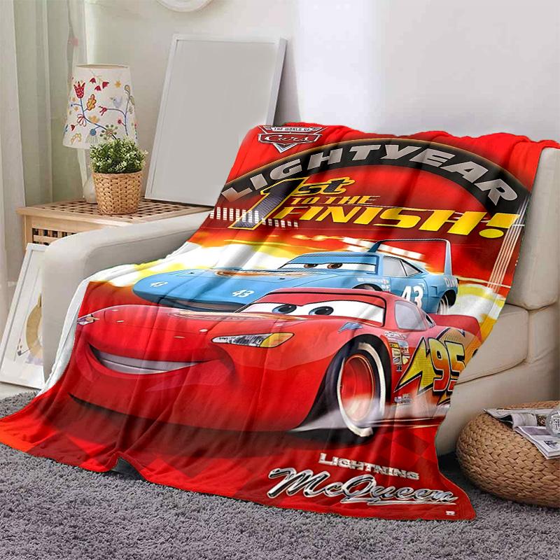 1pc Cars Movie Poster Collage Flannel Blanket Soft Warm Throw Blanket for Bedroom Living Room Bed Travel Camping Picnic Gift. M73005