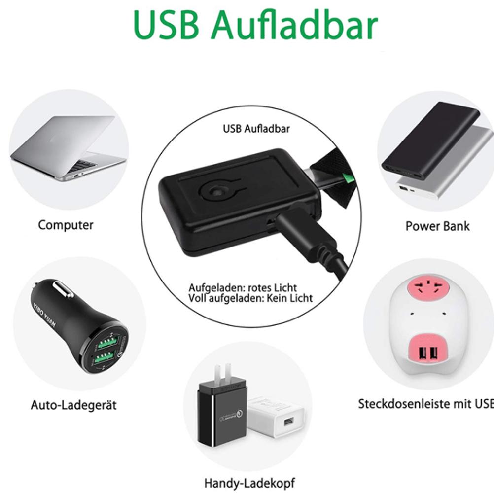 4pcs Luminous Arm Bands USB Reflective Band Bracelets for Outdoor Jogging Running Sport