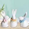 Rabbit Statue, Collection, Cute, Sculpture, Bunny Figurine Desktop Decoration for Table Living Room Indoor Home Decor