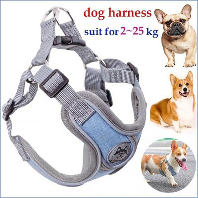 Breathable Dog Harness with Leash Reflective Oxford Vest Harness for Dogs Adjustable Size Small Medium Dogs