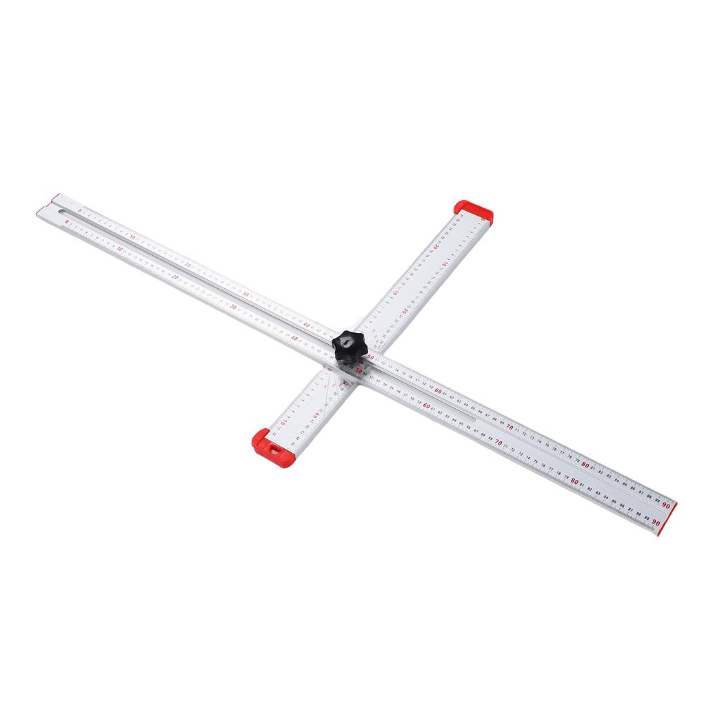 Hole Drilling Template Multifunctional Multi Angle Adjustable Non Slip Handle T Square Measuring Tool