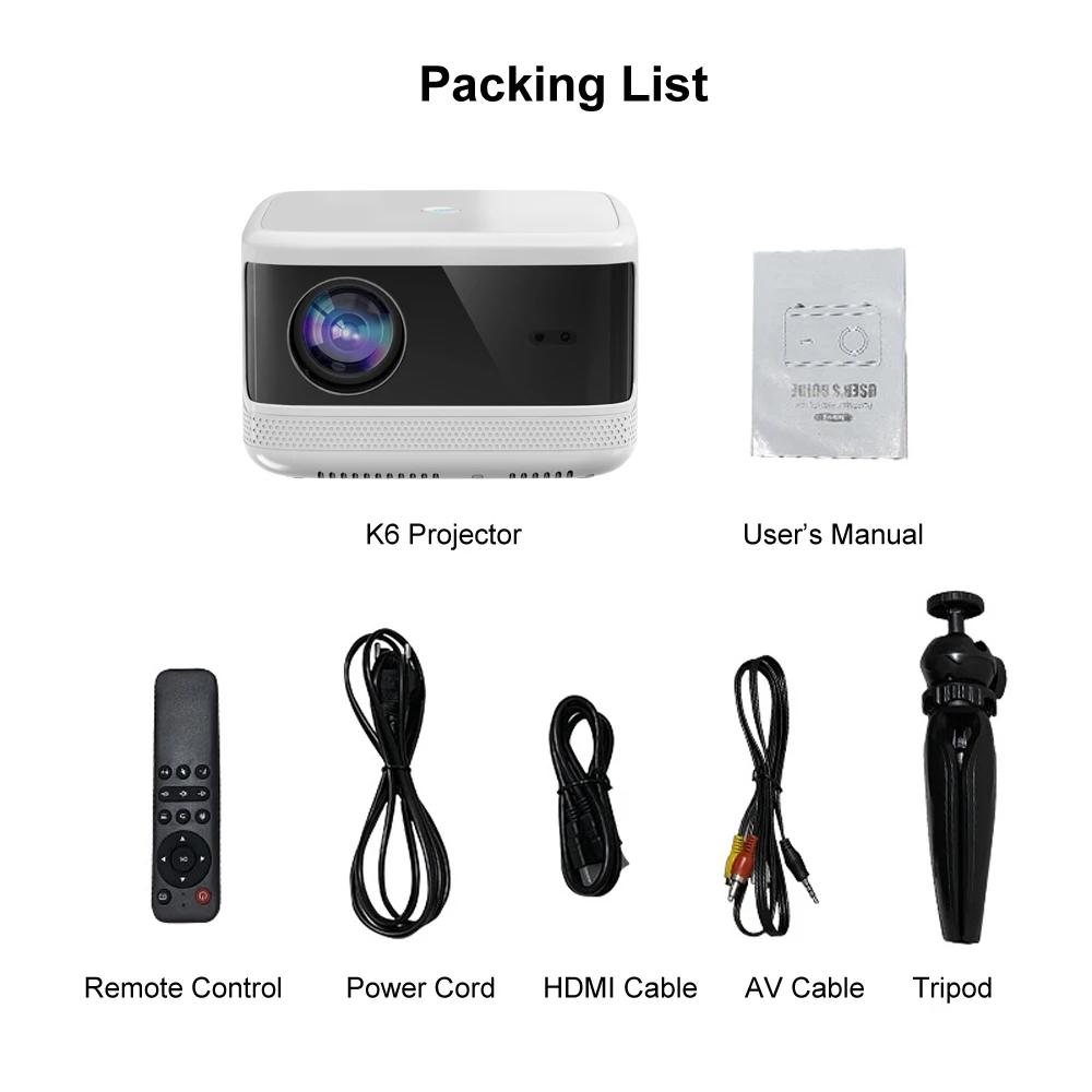2025 Vivicine K6 Full HD projektor WiFi Android Smart přenosný mini projektor