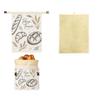 Cotton Beeswax Bread Bags Lock Closure Removable Inner Bag Sourdough Bread Bag Bread Pattern 43x33 Bread Storage Bag for Baking