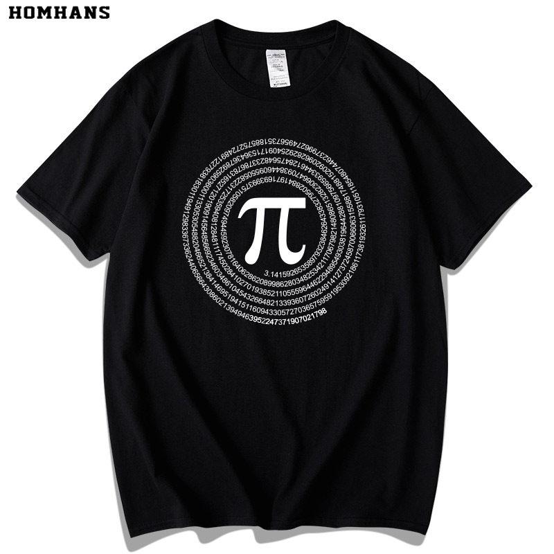 Pi Mathematical Area Formula Science Tshirt Unisexs And Unisexs Clothing Summer New Fashionable Loose Pure Cotton Printed Tshirt