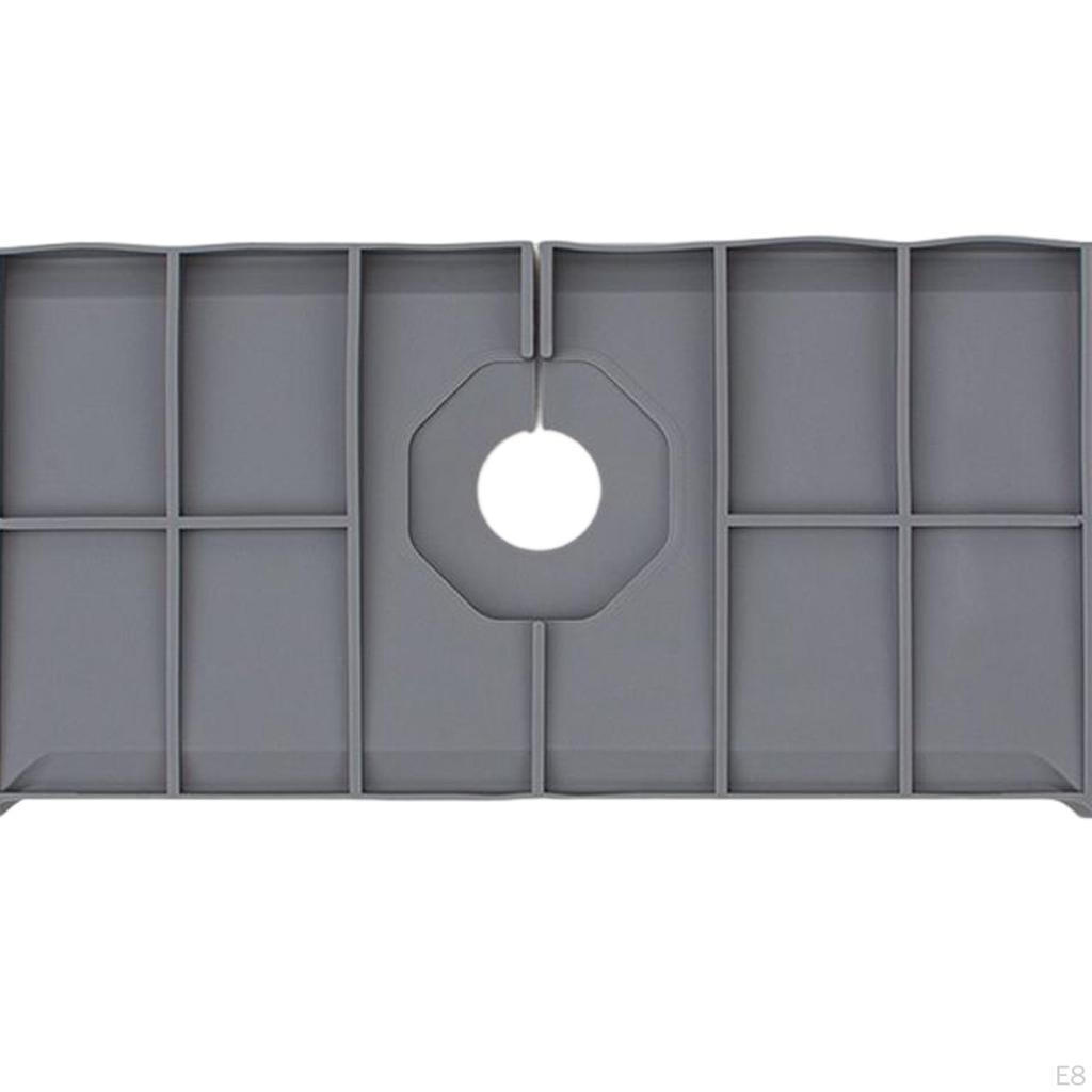 Kitchen Silicone Faucet Catcher Tray Mat Foldable Length 61cm Keep Your Countertop Dried and Clean