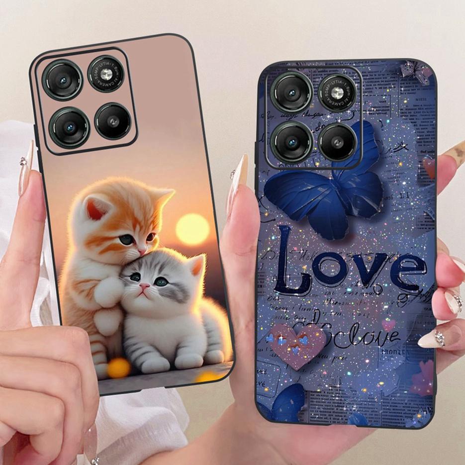 For Motorola Moto G15 Power Case Moto G17 Cute Love Heart Painted Cover Soft Silicone Case For Motorola G17 Power MotoG15 Fundas