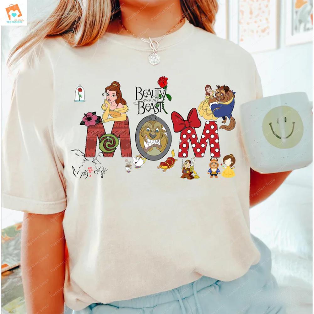 2026 Disney Beauty Castle T Shirt Disneyland Best Friends Gift World Vacation Sweatshirt Girls Cotton Clothes Belle Beast Family S