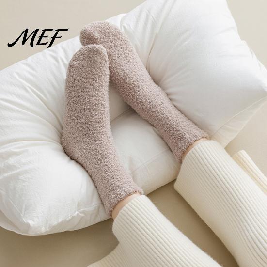 Warm Winter Sleep Socks Coral Fleece Crew for Women, Thickened Non-slip Socks, Fuzzy Cozy Indoor Slipper House Soft Plush Thermal Mittens Cold Weather