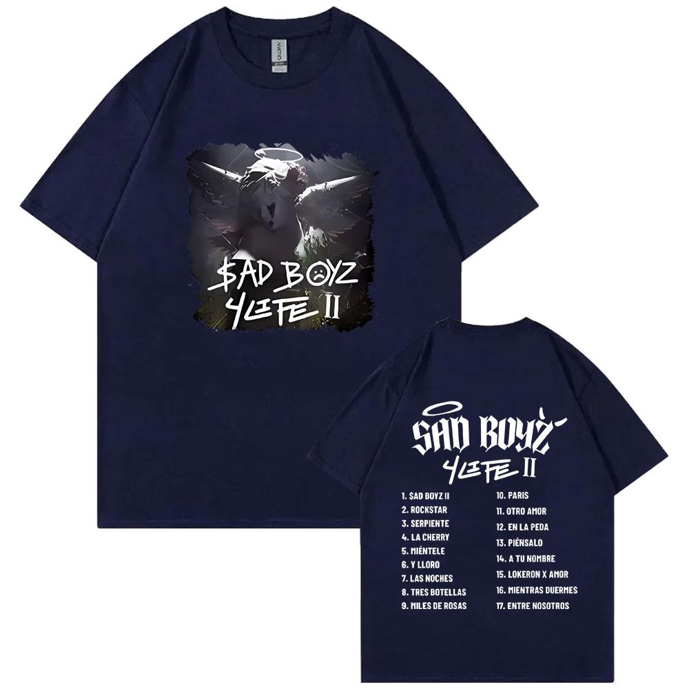 

Junior H Sad Boyz 4 Life Album Double Sided Print Tshirt Unisex Clothing Fashion Oversized T Shirts Unisexs Hip Hop Streetwear S