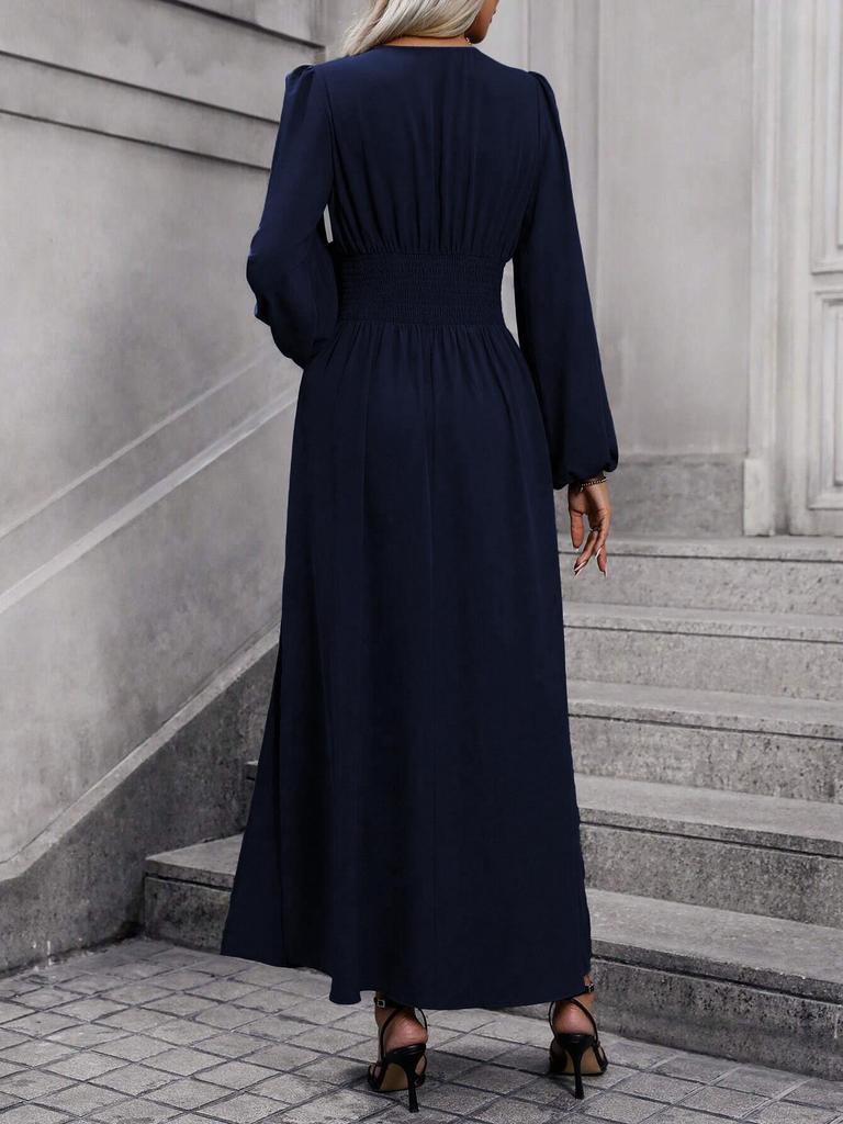 Women's High Slit Lantern Sleeve Dress - Fall/Winter Collection