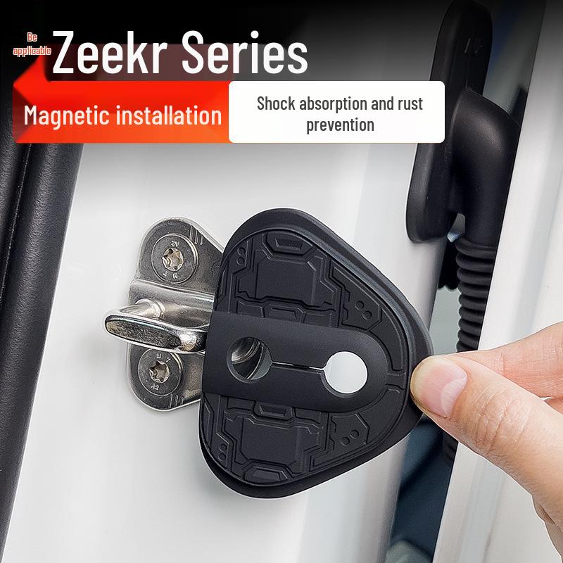 Zeekr 001/7X/9X Door Lock Buckle Protection Pad - Shock-Absorbing Silicone Cover