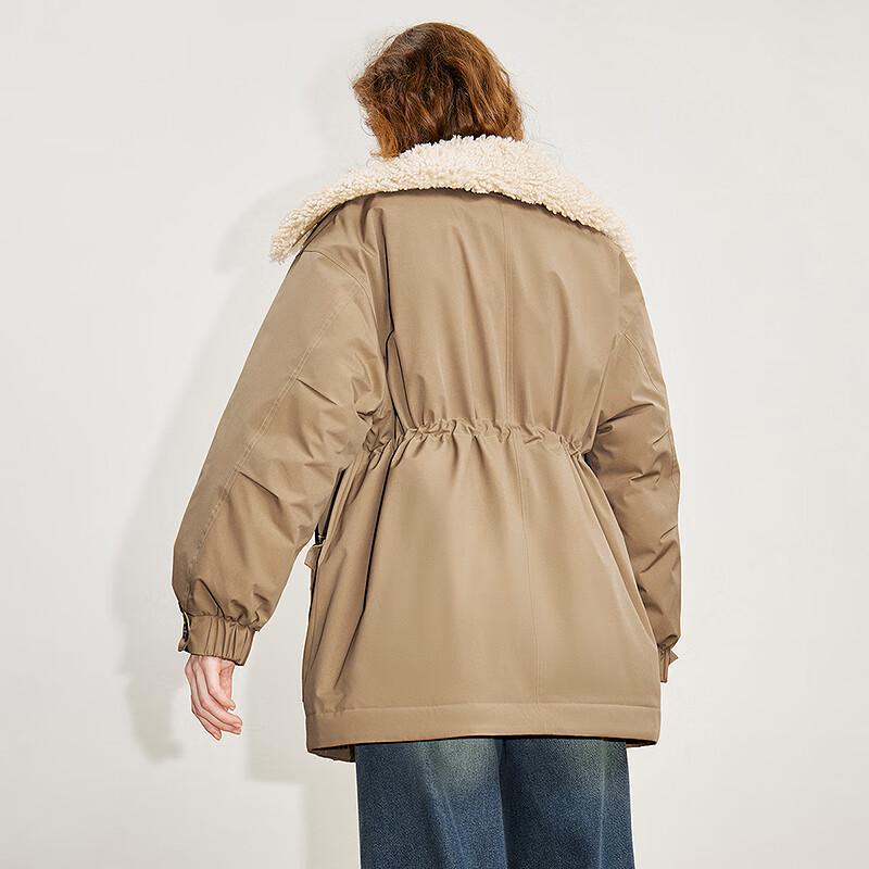 Chuyu Women's 2025 Winter 90% Down Teddy Fleece Barn Jacket