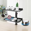 AP LAB Deskside Storage Desk Small Item Tabletop Storage for Laptops and Includes Cup Holder [For Organization] Multi-Stand Rack, Storage,