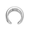 Hermes Osmose Ring Small Silver Classic H Shape Open Design Men Rings H102539B-000