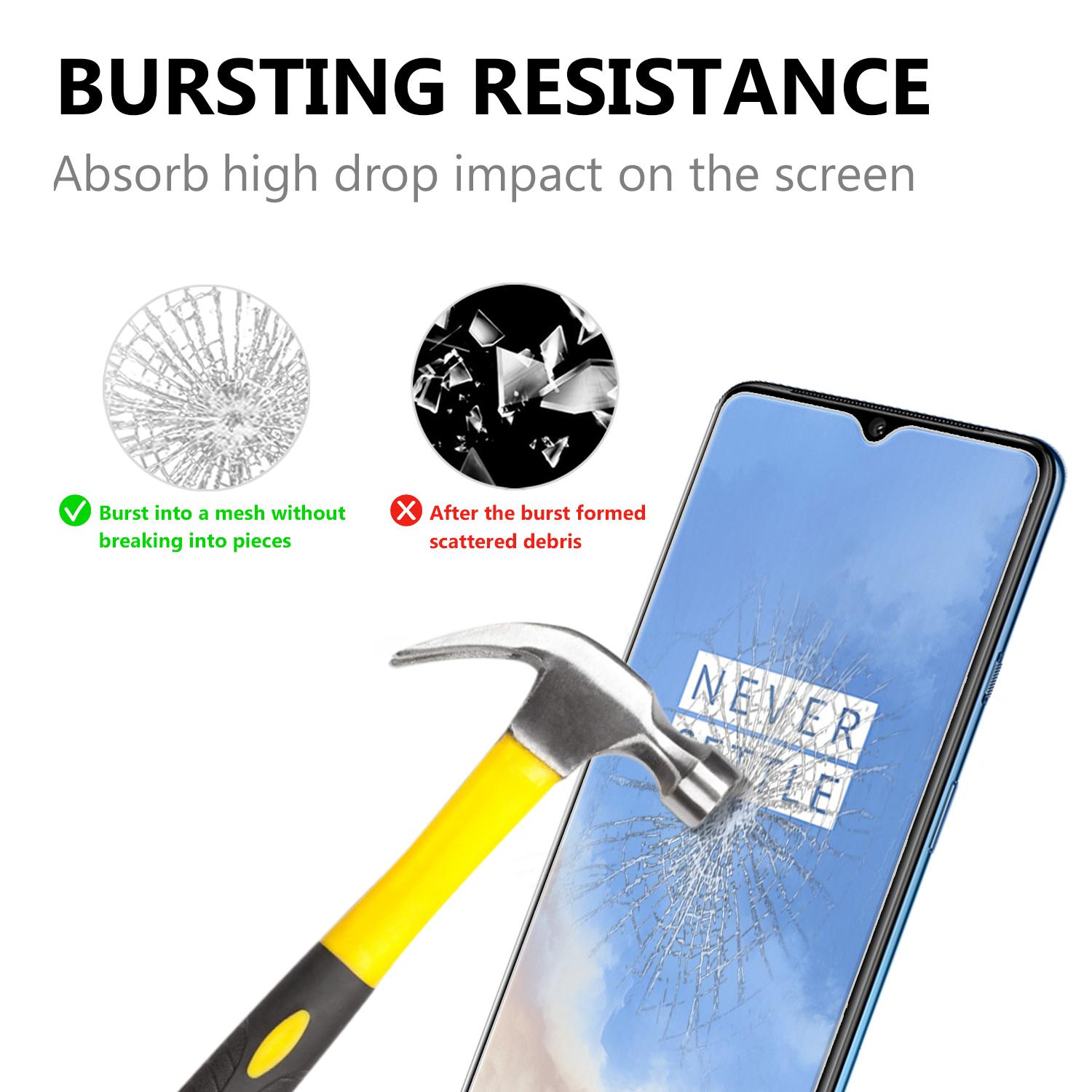 

For OnePlus 7T 2.5D Arc Edge 9H Anti-Explosion Tempered Glass Protector Film Type A