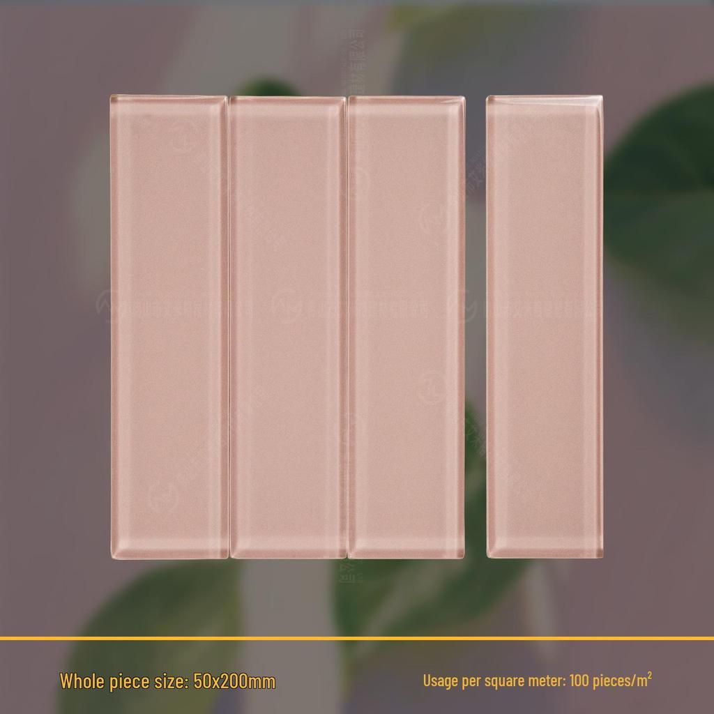 Dopamine Glass Handmade Tile: 50x200mm for Bathroom, Kitchen, Bar, and Shop Walls