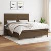 Bed Frame with Mattress - Maison Exclusive - 160x200 Cm - Adjustable Headboard - Dark Brown