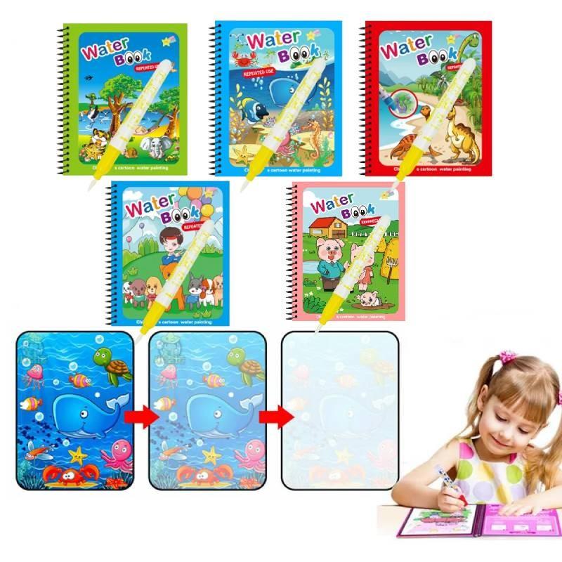 Colorful Reusable Water Painting Book For Kids With Fun Animal Designs For Creative Play