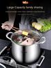 Jiagao Soup Pot SUS304 Stainless Steel Super high Soup Pot Boiling Soup Pot Soup Steaming Pot Fudi Household Cooking Congee Soup