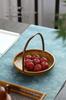 Multi-Layer Bamboo Hand-Woven Basket Display Stand for Fruits, Tea, and Pastries