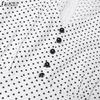 ZANZEA Women Casual V-Neck Polka Dot Print Short Sleeve Dress