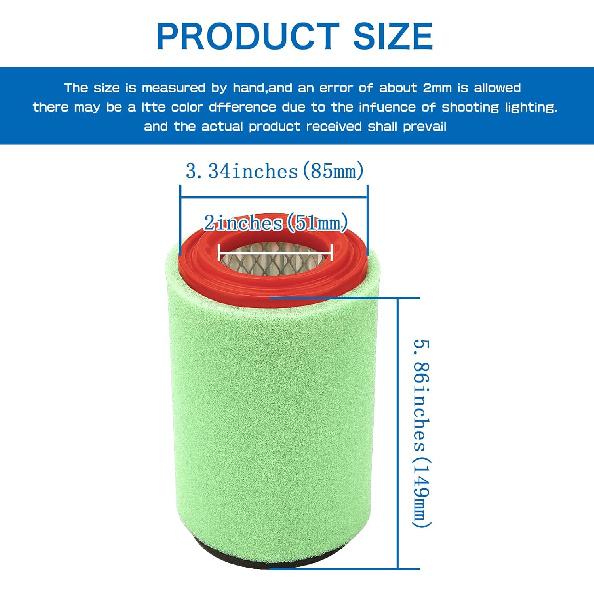 LOCOPOW Big Bear 400 Air Filter For Yamaha Big Bear 400 2000-2012 Big Bear 250 2007-2009 Bear Tracker 250 1999-2004 Bruin 250 2005-2006 YFM400 YFM250