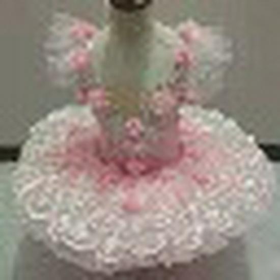 Kleines Schwan Strapless Ballettkleid: Puff-Mesh-Rock & Spitze für Kinderaufführungen