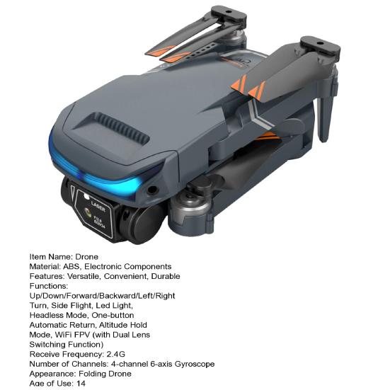 Ferngesteuerte Drohne mit 4K-Dualkameras Optische Fluss-Positionierung Headless-Modus Kinder Erwachsene Anfänger Faltbarer 2,4-GHz-RC-Quadrocopter Spielzeug