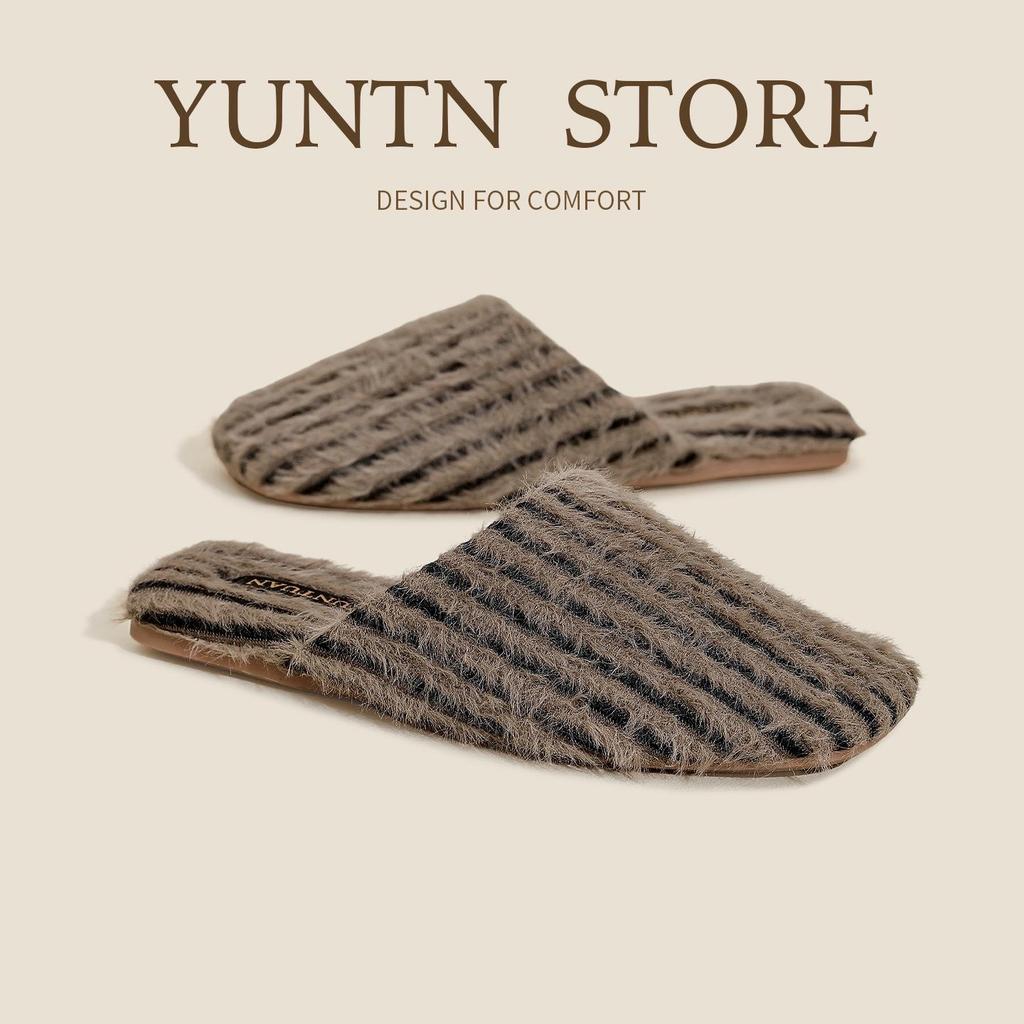 Cloud Group Flauschige Daunenpantoffeln aus Baumwolle mit Anti-Rutsch-Sohle für Damen & Herren - Herbst/Winter