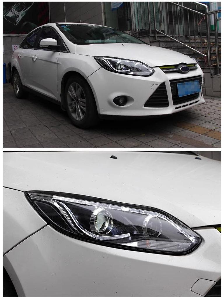 12-14 Ford Focus LED DRL Bi-Xenon Projector Headlight Assembly