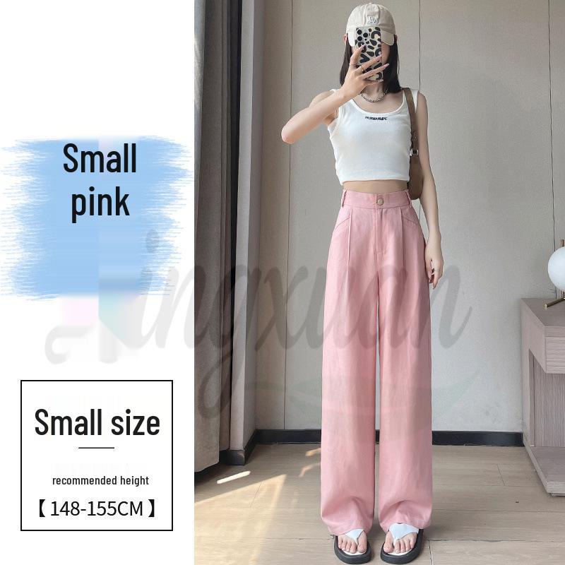 2026 Women s Tencel Linen High-Waisted Wide-Leg Pants: Thin, Sun-Protective, Casual Style Large