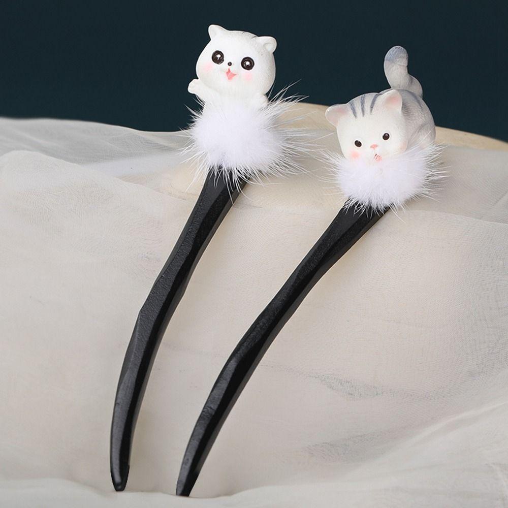 Headwear Cartoon Chinese Style Headwear Ancient Style Hairpin Hanfu Hair Sticks Wooden Hairpin