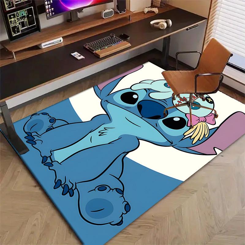 1pc S-Stitch Design Printed Area Rug Carpet for Bedroom Living Room Home Decor Rugs Mat Non Slip Mat Rug for Bedside