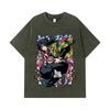 275 GSM Washed T-shirts 100% Cotton Demon Slayer V74 Tomioka Print Unisex Heavy Cotton T Shirt