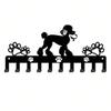 Wall Mounted Key Hanger for Pets Metal Dog Paw Hook Rack Dog Leash Holder Rustic Home Decor