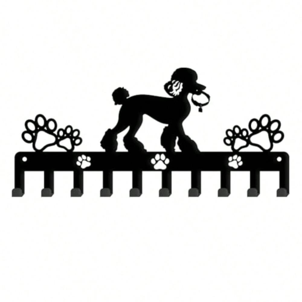 Wall Mounted Key Hanger for Pets Metal Dog Paw Hook Rack Dog Leash Holder Rustic Home Decor