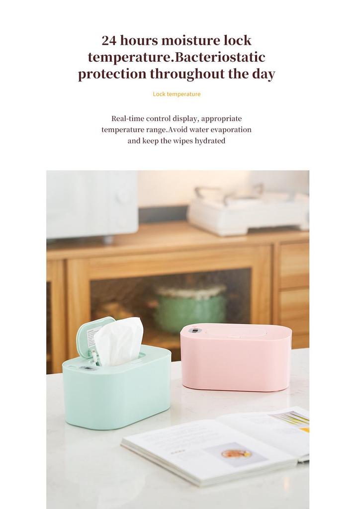 Portable USB Baby Wipes Warmer – Insulated, Constant Temperature, Ideal for Travel.